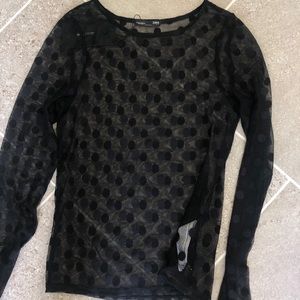 Zara black mesh top